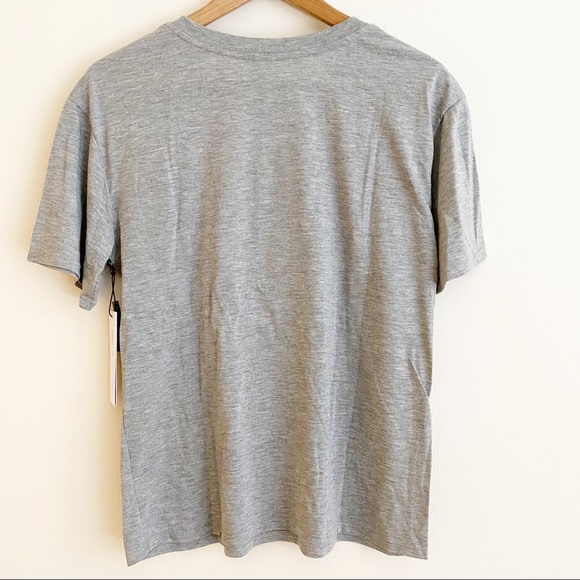 BP Self Made Boyfriend Crewneck T-Shirt Light Grey White S NWT - Picture 9 of 9